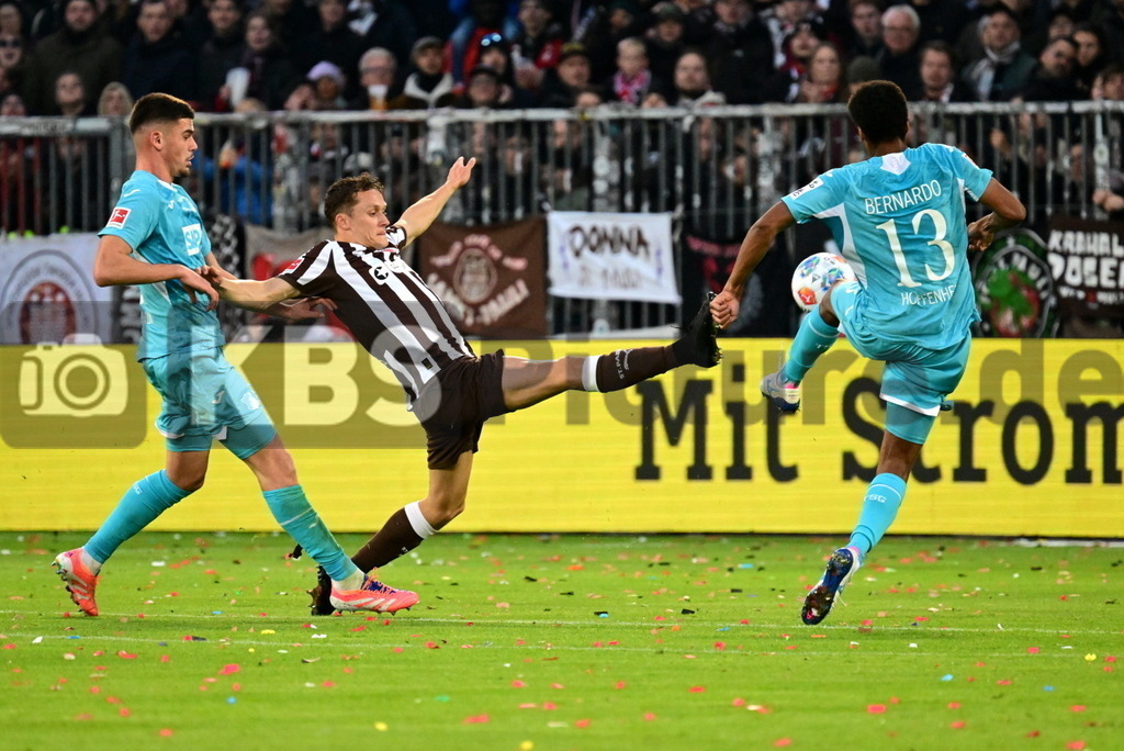 KBS Picture_FCStPauli-Hoffenheim_029 | v.l. Hajdari Albian (TSG Hoffenheim) , Kaars Martijn (St.Pauli) , Bernardo (TSG Hoffenheim) ,Sportplatz :  Millerntor Stadion, - Realisiert mit Pictrs.com