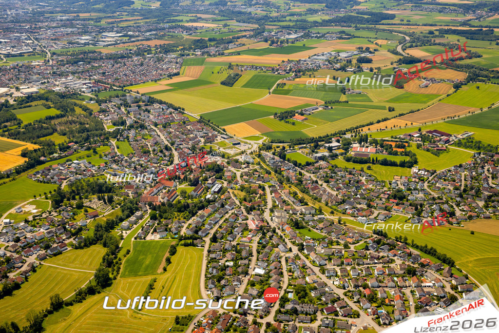 Das Luftbild zeigt : Friesenhäusle Baindt - Die Luftaufnahme wurde 2024 vom UL-Flugzeug aus erstellt ( keine Drohne ) - Hochauflösende Luftaufnahme - Für grossformatige Ausdrucke geeignet. Die Geschenkidee !Mit Lizenz und Bildrechte bestellbar