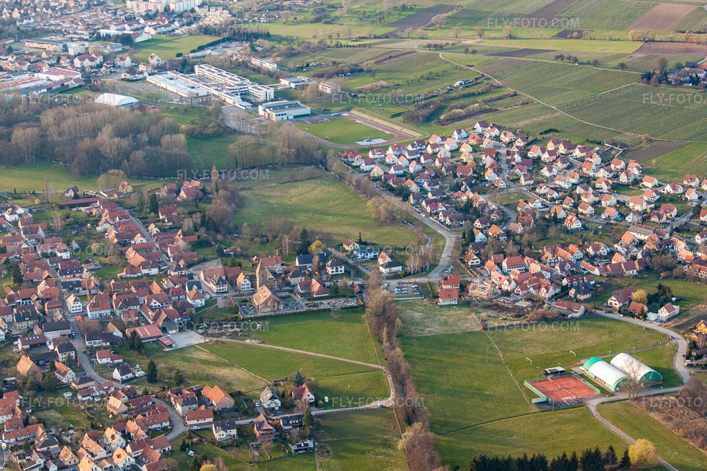 Aerial view: View of the town in the district Altenstadt in Wissembourg in the state Bas-Rhin, France.Photo: IMG_38794.jpg taken on 03/20/2011 by Werner Riehm/FLY-FOTO.comResolution of the original: 4752 x 3168 px