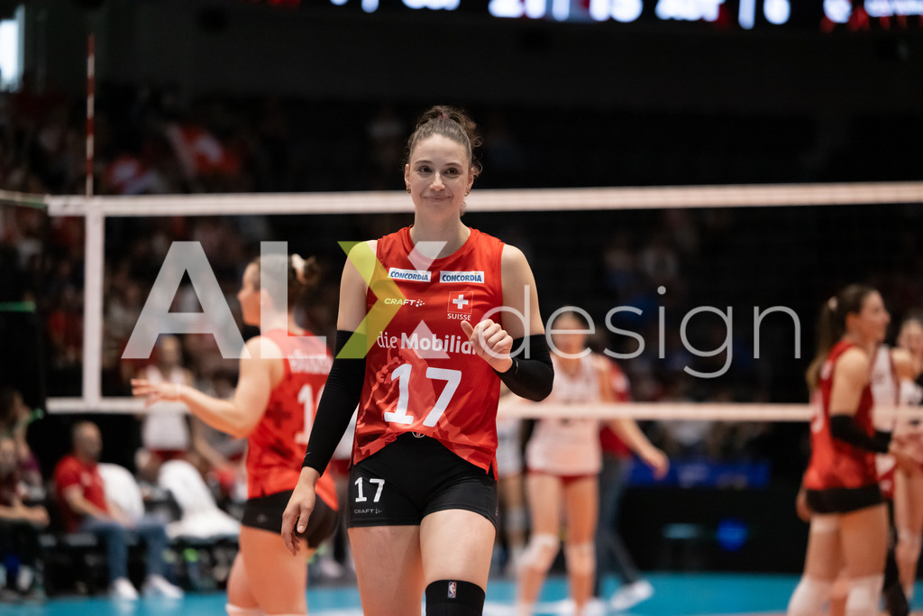 Austria v Switzerland - CEV European League Women | KRIENS, SWITZERLAND - JUNE 14: JULIE LENGWEILER of Switzerland during the CEV European League match between Austria and Switzerland at Pilatus Arena on June 14, 2026 in Kriens, Switzerland. - Realisiert mit Pictrs.com
