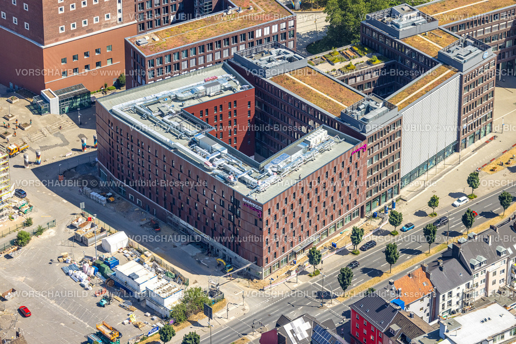 Dortmund220704830 | Luftbild, Am Dortmunder U, Baustelle mit HotelNeubau Moxy und Residence Inn an der Emil-Schumacher-Straße Ecke Rheinische Straße, Dorstfelder Brücke, Dortmund, Ruhrgebiet, Nordrhein-Westfalen, Deutschland