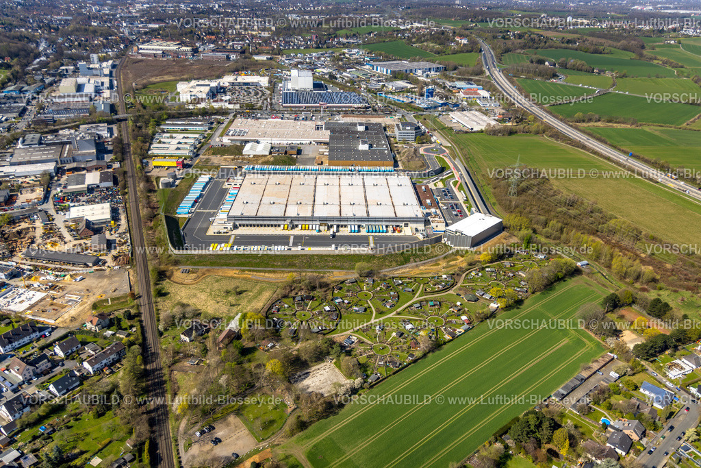 Witten220400940 | Luftbild, Amazon Standort im Gewerbegebiet Brauckstraße und Kleingartenanlage Mellmausland, Rüdinghausen, Witten, Ruhrgebiet, Nordrhein-Westfalen, Deutschland