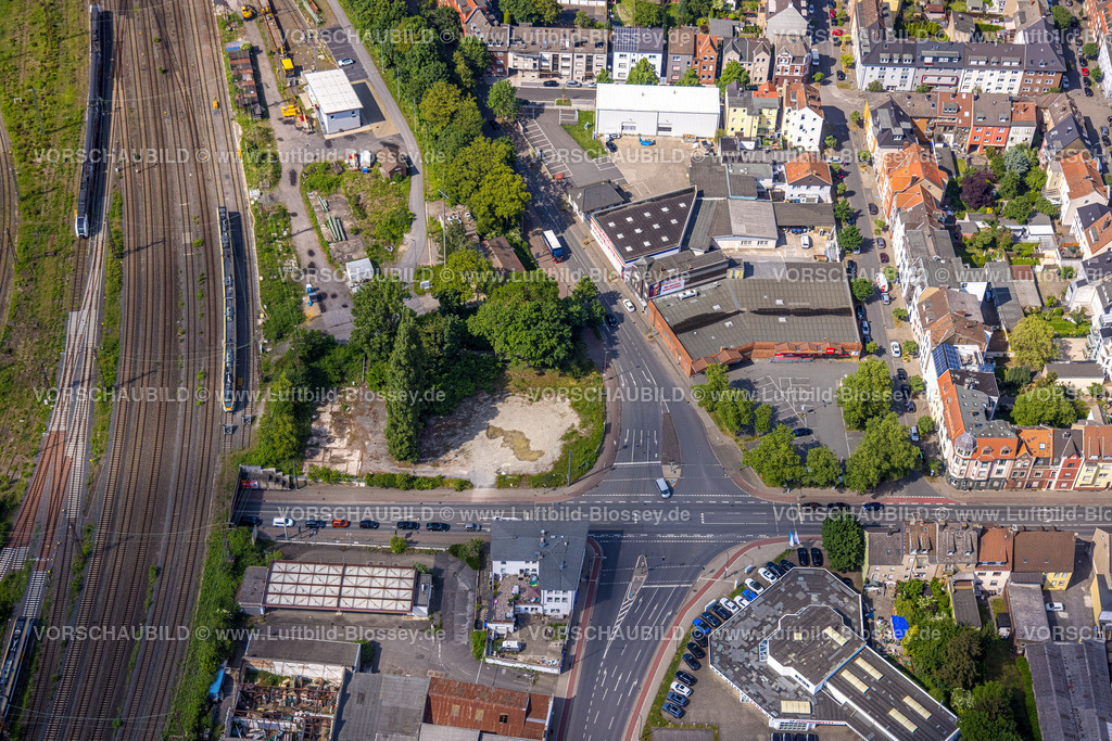 Hamm220504702 | Luftbild, Baugebiet Ecke Schwarzer Weg, Kreuzung Alleestraße, Schwarzer Weg und Östingstraße, Penny Markt und Autohaus 2000, Mitte, Hamm, Ruhrgebiet, Nordrhein-Westfalen, Deutschland
