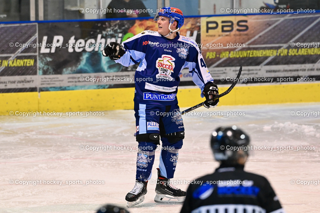 ESC Steindorf vs. EC Hornets Spittal 25.2.2024 | #46 Maurer Julian ESC Steindorf, ESC Steindorf vs. EC Hornets Spittal 25.2.2024, ESC Steindorf vs. EC Hornets Spittal 25.2.2024 am 25.02.2024 in Steindorf (Ossiachersee Halle), Austria, (Photo by Bernd Stefan)