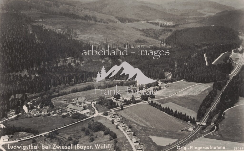 010  Postkarte Fliegeraufnahme | historische Luftaufnahme Ludwigsthal