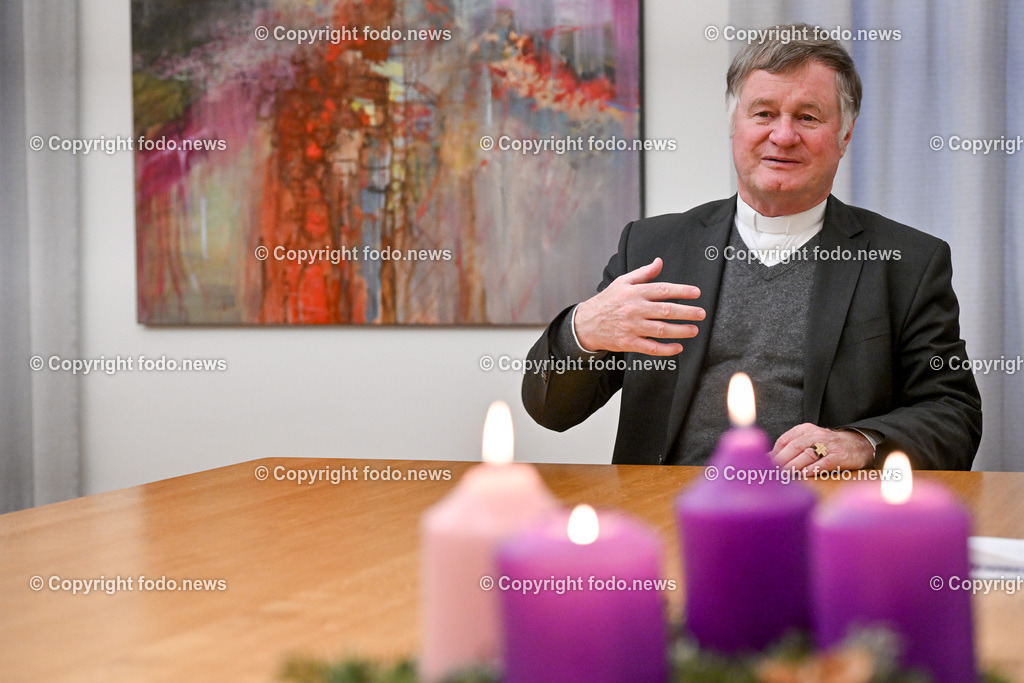 Manfred Scheuer (Bischof der Dioezese Linz)_ 20.12.2023-7 | 20.12.2023, Bischofshof Linz, AUT, Manfred Scheuer (Bischof der Dioezese Linz), im Bild Manfred Scheuer (14. Bischof der Dioezese Linz, Dioezesanbischof der Katholischen Kirche in Oberoesterreich)