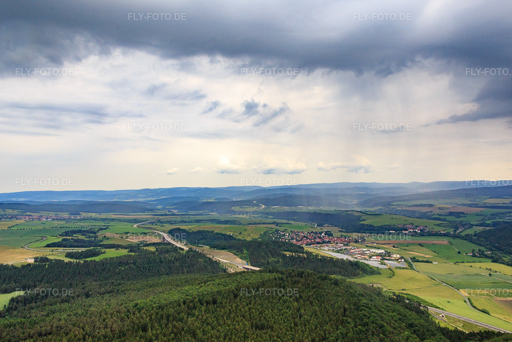 Luftbild: Ortsansicht aus Südwesten in Rohr im Bundesland Thüringen in Deutschland. Foto: IMG_089919.jpg vom 11.06.2016 durch Werner Riehm/FLY-FOTO.de