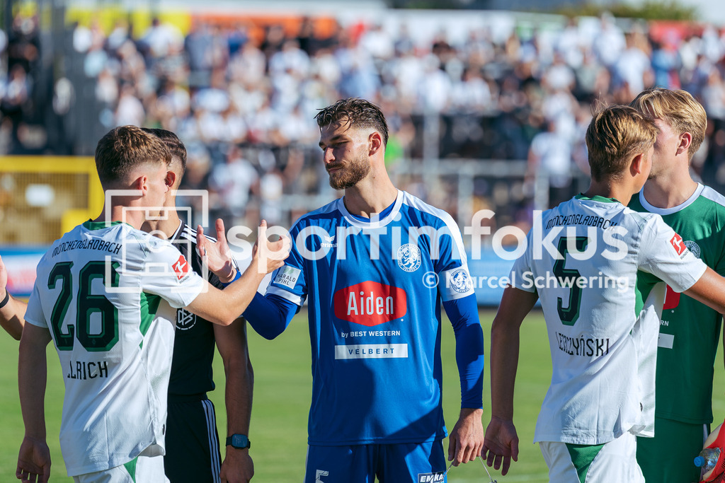 SSVg Velbert 02 – Borussia Mönchengladbach | Tristan Duschke (SSVg Velbert 02). Testspiel zwischen der SSVg Velbert 02 und Borussia Mönchengladbach in Velbert, 12.08.2026. Endstand: 0:8. sportimfokus / Marcel Schwering - Realisiert mit Pictrs.com