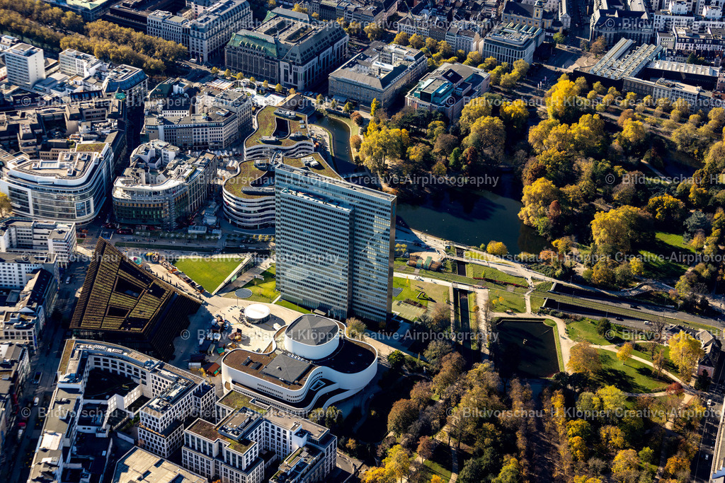 luftbild-duesseldorf-dreischeibenhaus-kö-bogen2-schauspielhaus-8940 | Luftbildfotografie Hermann Klöpper - Realisiert mit Pictrs.com