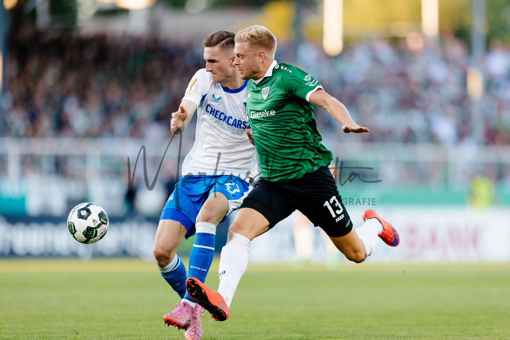 DFB-Pokal 2025/2026, 1. Runde: SC Preußen Münster - Hertha BSC Berlin | Münster, 18.08.2025: DFB-Pokal 2025/2026, 1. Runde, SC Preußen Münster gegen Hertha BSC Berlin im LVM-Preußenstadion in Münster.(Foto: sportfotografie.ms | Markus Paletta) - Realisiert mit Pictrs.com