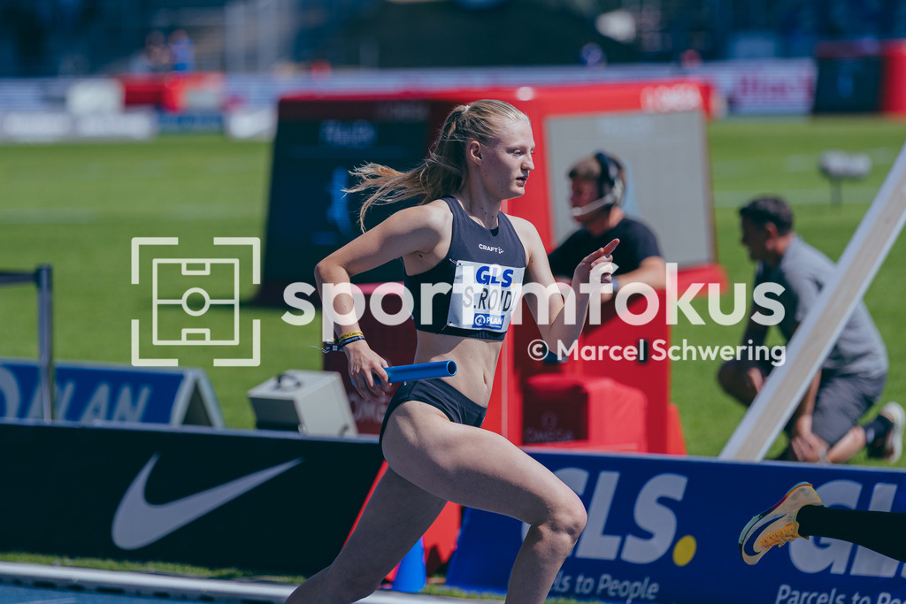 Deutsche Meisterschaften der Frauen und Männer 2026 | Sophie Roidl, LG Würm Athletik, U20 4x400-Meter-Staffel, Deutsche Meisterschaften der Frauen und Männer 2026, Lohrheidestadion Bochum-Wattenscheid, 25.07.2026. Foto: Marcel Schwering / sportimfokus - Realisiert mit Pictrs.com