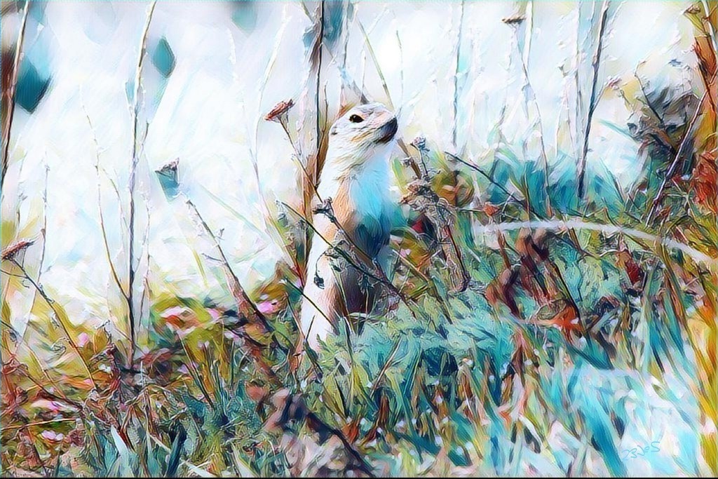 watchful ground squirrel | Künstler/in Member of AKM/austromechana. Troubadour. 2026 a fascinating journey began with Tatjana my AI muse✨ METISSIREN set sails and left the harbor ⛵