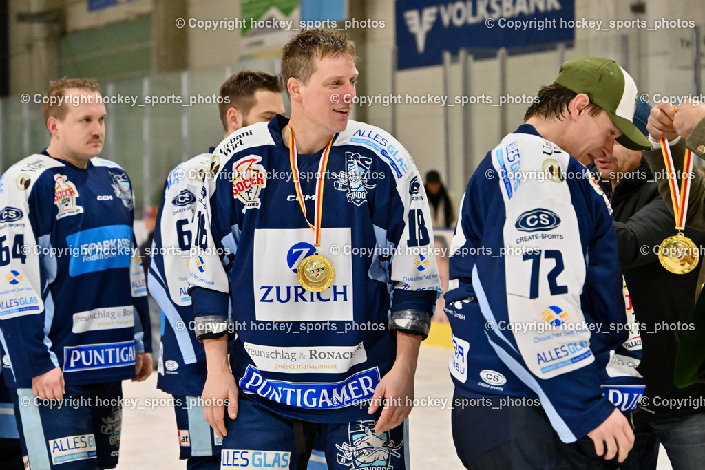 ESC Steindorf vs. EHC Althofen 8.3.2024 | ESC Steindorf vs. EHC Althofen 8.3.2024, ESC Steindorf vs. EHC Althofen Meisterfeier am 08.03.2024 in Steindorf (Ossiachersee Halle), Austria, (Photo by Bernd Stefan)