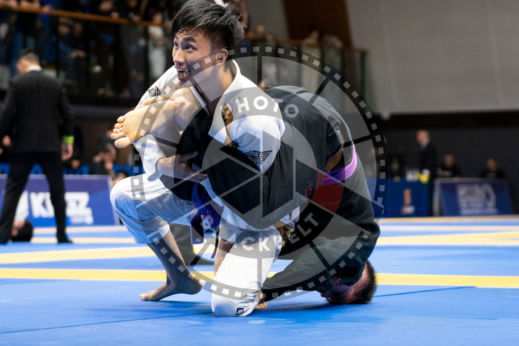 20240123PBB00590 | Fighters compete during the second day of the IBJJF European Championship in Paris, France, on January 23, 2024.