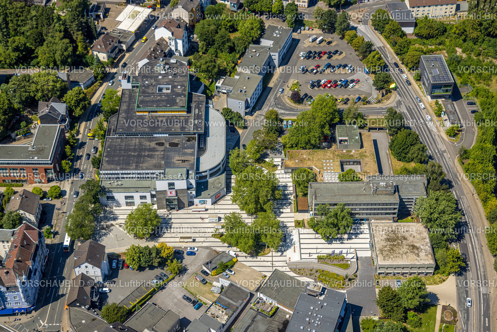 Gevelsberg230709375 | Luftbild, Rathaus und Vendomer Platz, Kaufland Wittener Straße, Gevelsberg, Ruhrgebiet, Nordrhein-Westfalen, Deutschland