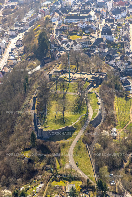 Arnsberg220302024 | Luftbild, Schlossruine Arnsberg, Sauerland, Nordrhein-Westfalen, Deutschland