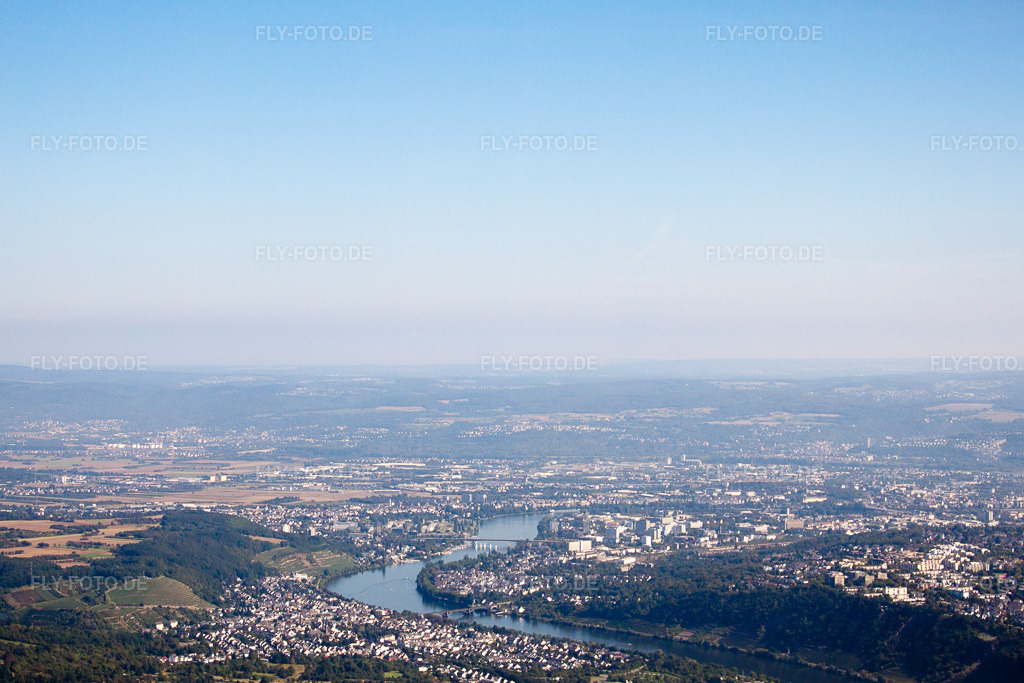 Luftbild: Mosel im Ortsteil Rauental in Koblenz im Bundesland Rheinland-Pfalz in Deutschland. Foto: IMG_44515.jpg vom 20.08.2011 durch Werner Riehm/FLY-FOTO.de