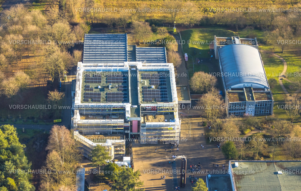 Hamm251202301 | Luftbild, Freiherr-vom-Stein-Gymnasium mit Solardach, Uentrop, Hamm, Ruhrgebiet, Nordrhein-Westfalen, Deutschland