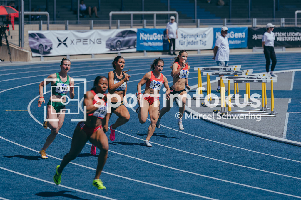 Deutsche Meisterschaften U20 / U16 2026 | Emma Plöchinger, LAC Passau, 277, Neela Holtz, SC Potsdam e.V., 111, 200-Meter-Lauf, Halbfinale,  Deutsche Meisterschaften der U20 &amp; U16 2026, Lohrheidestadion Bochum-Wattenscheid, 12.07.2026. Foto: Marcel Schwering / sportimfokus - Realisiert mit Pictrs.com