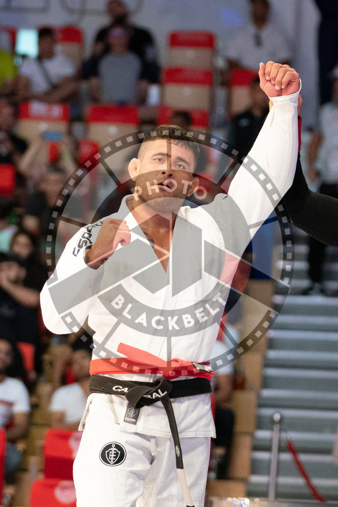 20231107PBB4715 | Fighters compete during the AJP World Master Championship in the Mubadala Arena in Abu Dhabi, Arab United Emirates, on November 7, 2023.