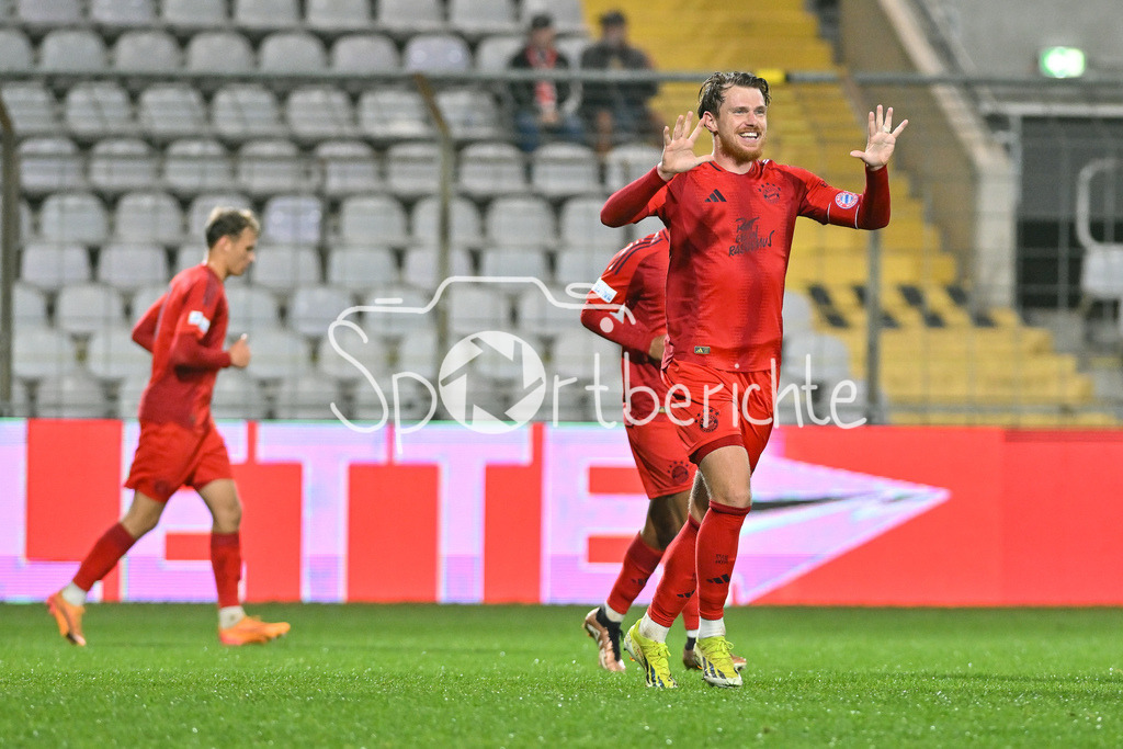 FC Bayern Amateure - FV Illertissen | Jubel der Amateure nach dem Treffer zum 3-2 durch Steve BREITKREUZ (FC Bayern München II #5) / Freude / Happy / tor / torschuezte