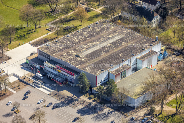 Herne250301939 | Luftbild, Hannibal Arena im Revierpark Gysenberg, Eissporthalle, Börnig, Herne, Ruhrgebiet, Nordrhein-Westfalen, Deutschland