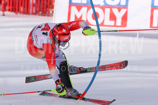 Audi FIS Ski World Cup: Men’s Slalom – Hahnenkamm Race, Kitzbuehel | Kitzbuehel, Austria, 25.Jan.26 - Alpine Skiing - FIS World Cup, Hahnenkamm Race, Slalom, men. The image shows MEILLARD Loic (SUI, Rossignol).