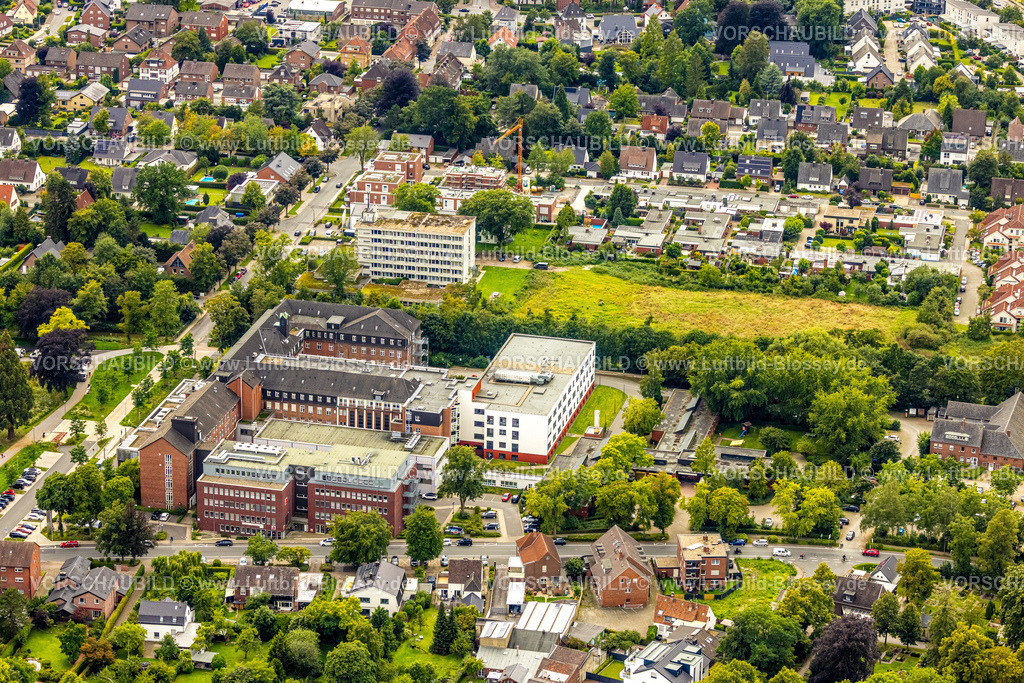 Ahlen230803257 | Luftbild, uftbild, St. Franziskus-Hospital, Ahlen, Ruhrgebiet, Nordrhein-Westfalen, Deutschland