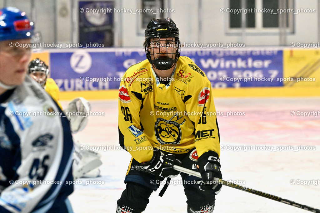 ESC Steindorf vs. EC Hornets Spittal 20.2.2024 | #96 Peharz Joshua EC Hornets Spittal, ESC Steindorf vs. EC Hornets Spittal 20.2.2024, ESC Steindorf vs. EC Hornets Spittal 20.2.2024 am 20.02.2024 in Steindorf (Ossiachersee Halle), Austria, (Photo by Bernd Stefan)