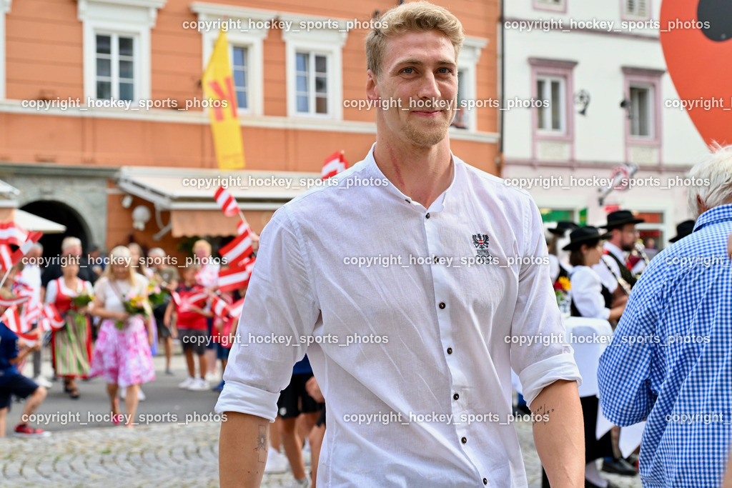 Empfang Heiko Gigler in Gmünd | Empfang Heiko Gigler in Gmünd, Empfang Heiko Gigler in Gmünd am 14.08.2024 in Gmünd (Hauptplatz Gmünd), Austria, (Photo by Bernd Stefan)