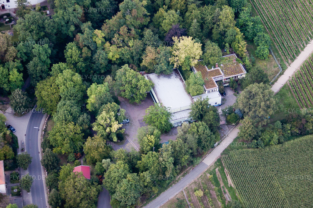 Luftbild: Firmengelände der SEKA Schutzbelüftung GmbH mit Hallen, Firmengebäuden und Produktionsstätten im Ortsteil Wollmesheim in Landau im Bundesland Rheinland-Pfalz in Deutschland. Foto: IMG_44098.jpg vom 17.08.2011 durch Werner Riehm/FLY-FOTO.deWWW.SCHUTZBELUEFTUNG.DE