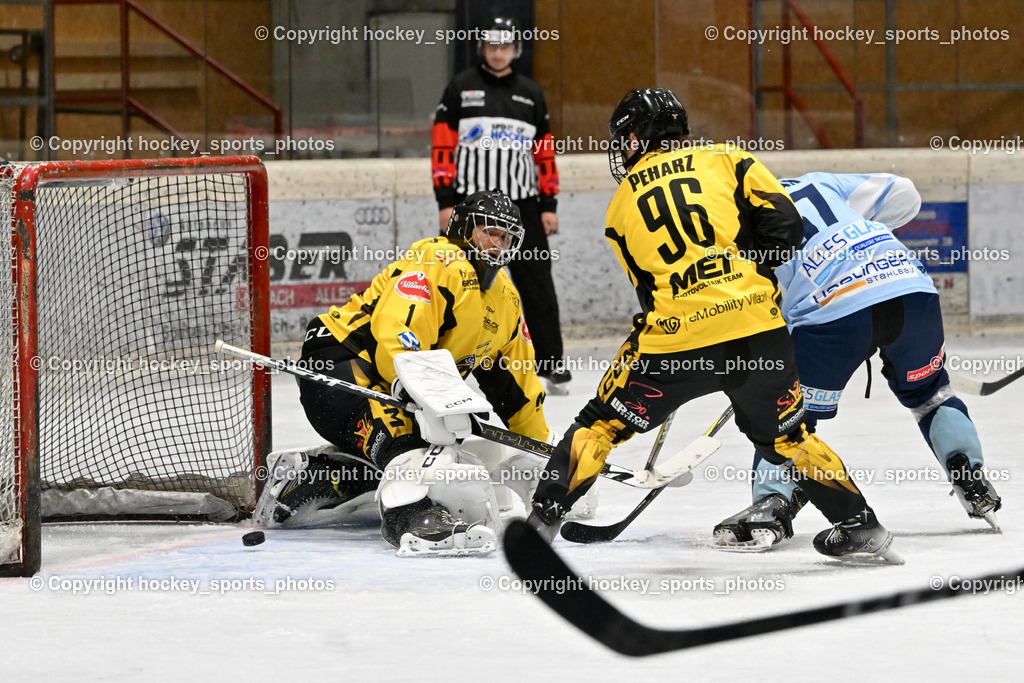 EC Spittal Hornets vs. ESC Steindorf 28.10.2023 | #1 Zauchner Rene, #57 Wilfan Franz, #96 Peharz Joshua