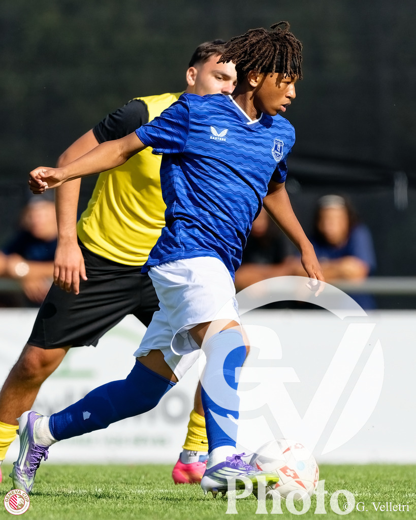 GenevaCup Group Phase - FC Meyrin v Everton FC | during the GenevaCup Group Phase match between FC Meyrin and Everton FC at Stade des Arberes in Meyrin, Switzerland
