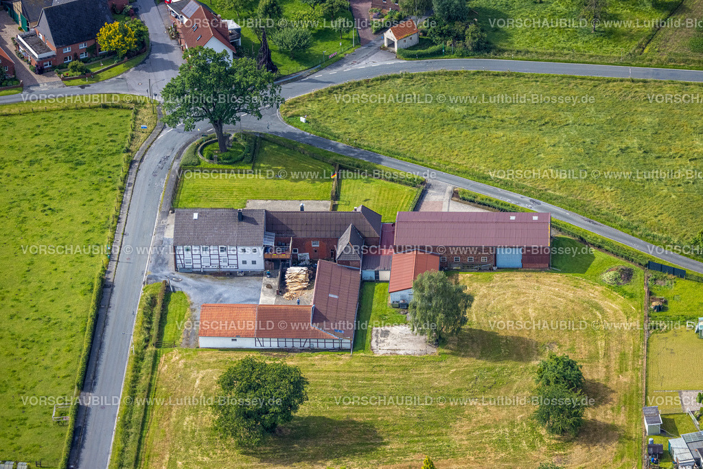 Hamm220602209 | Luftbild, landwirtschaftlicher Betrieb in Osttünnen, Rhynern, Hamm, Ruhrgebiet, Nordrhein-Westfalen, Deutschland