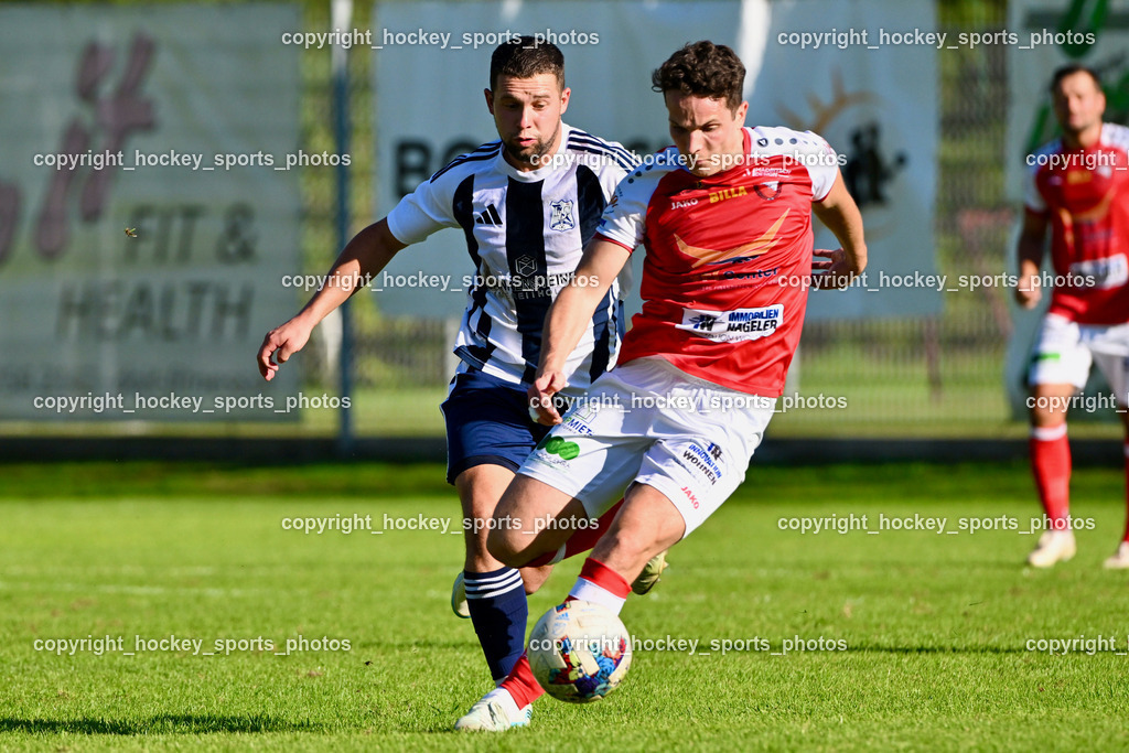 ATUS Nötsch vs. FC Dölsach | #20 Philipp Straganz FC Dölsach, #8 Julian Eder ATUS Nötsch, ATUS Nötsch vs. FC Dölsach, ATUS Nötsch vs. FC Dölsach am 23.08.2026 in Nötsch (Sportplatz Nötsch), Austria, (Photo by Bernd Stefan)
