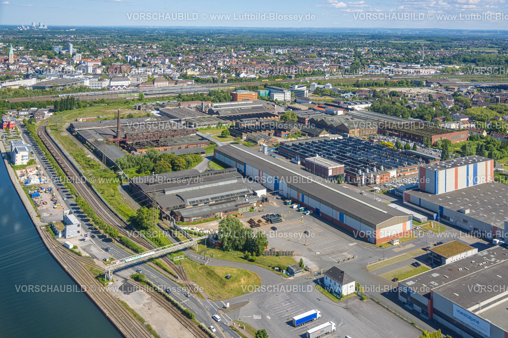 Hamm250504286 | Luftbild, Gewerbegebiet Hafenstraße, voestalpine und Thyssen Draht AG am Datteln-HAmm-Kanal, Mitte, Hamm, Ruhrgebiet, Nordrhein-Westfalen, Deutschland