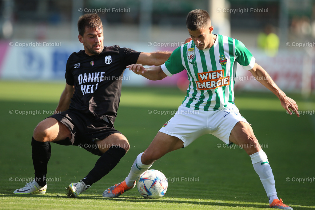 A_LUI_20220814_0016 | SPORT FUSSBALL ADMIRAL BUNDESLIGA  LASK VS RAPID

IM BILD: Filip Stojkovic (LASK), Jonas Auer (Rapid),

FOTO:FOTOLUI/UW