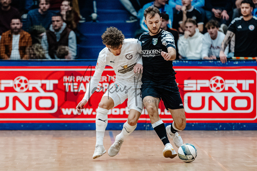 47. Stadtmeisterschaften im Hallenfußball 2025, Endrunde | Stadtmeisterschaften im Hallenfußball 2025, Endrunde, Sporthalle Berg Fidel in Münster. Foto: sportfotografie.ms | Markus Paletta - Realisiert mit Pictrs.com