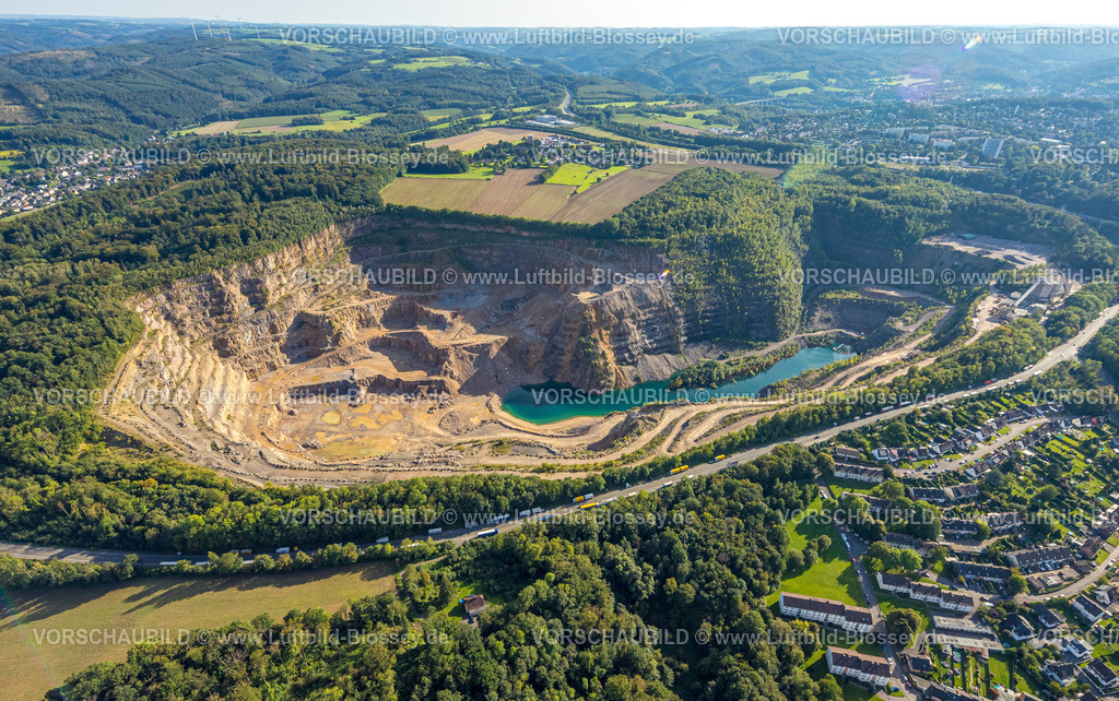 Hagen230902906 | Luftbild, Donnerkuhle Steinbruch, Lennetal, Hagen, Ruhrgebiet, Nordrhein-Westfalen, Deutschland
