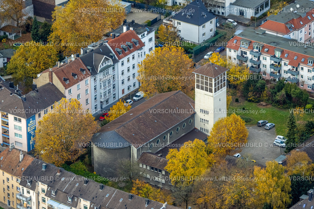 Hagen251101425 | Luftbild, kath. Kirche St. Petrus Canisius, Vorhalle, Hagen, Ruhrgebiet, Nordrhein-Westfalen, Deutschland