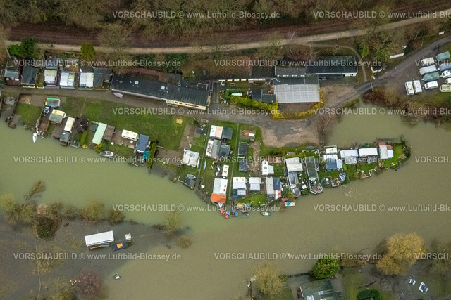 Witten231201883Ruhr | Luftbild, Ruhrhochwasser, Weihnachtshochwasser 2023, starke Regenfälle,  Bommern, Witten, Ruhrgebiet, Nordrhein-Westfalen, Deutschland