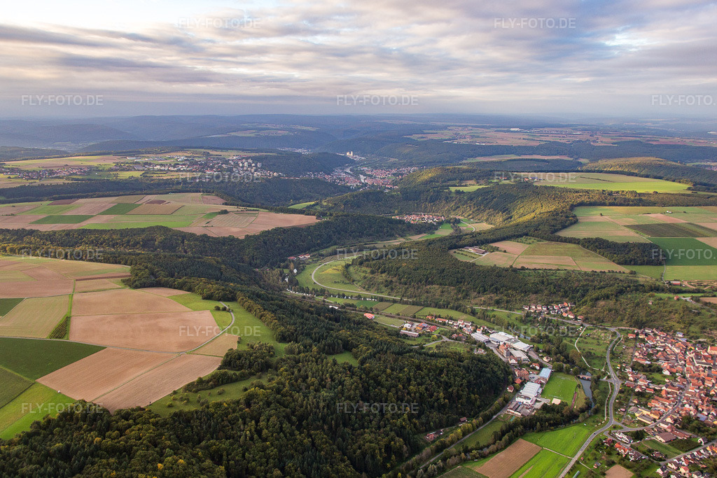 Luftbild: Reicholzheim, Taubermündung S von Wertheim im Ortsteil Reicholzheim in Wertheim im Bundesland Baden-Württemberg in Deutschland. Foto: IMG_073605.jpg vom 26.09.2014 durch Werner Riehm/FLY-FOTO.de