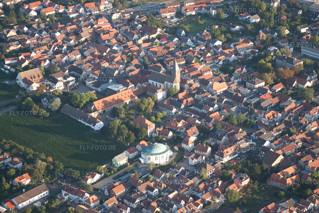 Luftbild: Ortsansicht im Ortsteil Mußbach in Neustadt im Bundesland Rheinland-Pfalz in Deutschland. Foto: IMG_44376.jpg vom 20.08.2011 durch Werner Riehm/FLY-FOTO.de