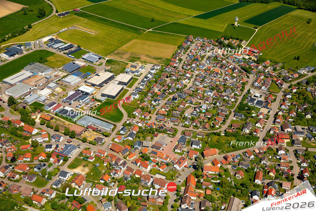 Luftaufnahme von Schechingen - Die Luftaufnahme wurde 2025 vom UL-Flugzeug heraus erstellt ( keine Drohne ) - Hochauflösende Luftaufnahme - für professionelle Ausdrucke geeignet. Die Geschenkidee !Mit Lizenz und Bildrechte bestellbar