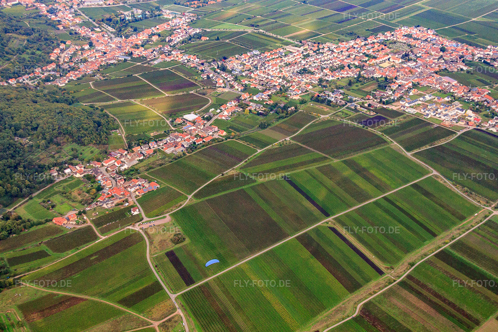 Luftbild: Ortsansicht von Südwesten im Ortsteil Diedesfeld in Neustadt im Bundesland Rheinland-Pfalz in Deutschland. Foto: IMG_60084.jpg vom 08.10.2013 durch Werner Riehm/FLY-FOTO.deAuflösung des Originals: 4752 x 3168 px
