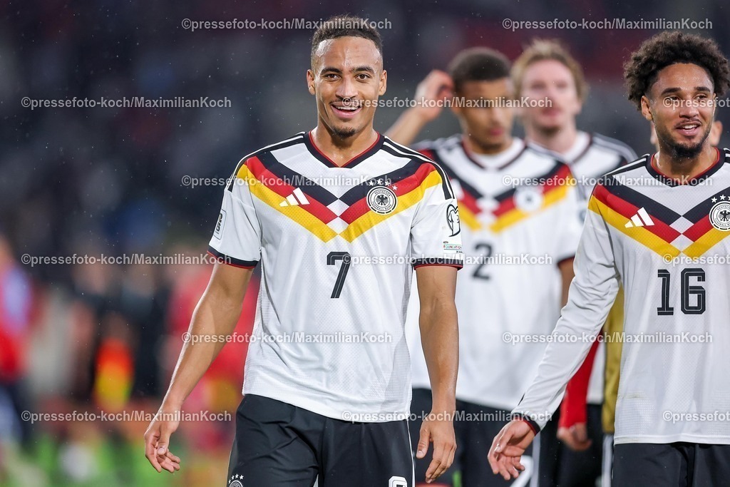 DFB14112501147 | 14.11.2025, Fußball, Länderspiel, WM-Qualifikation Europa, Deutschland - Luxemburg, Stade de Luxembourg (Croix de Gasperich, Luxemburg), 9. Spieltag, Saison 2025 2026: Jamie Leweling (GER #07)  Regulations prohibit any use of photographs as image sequences and or quasi-video.