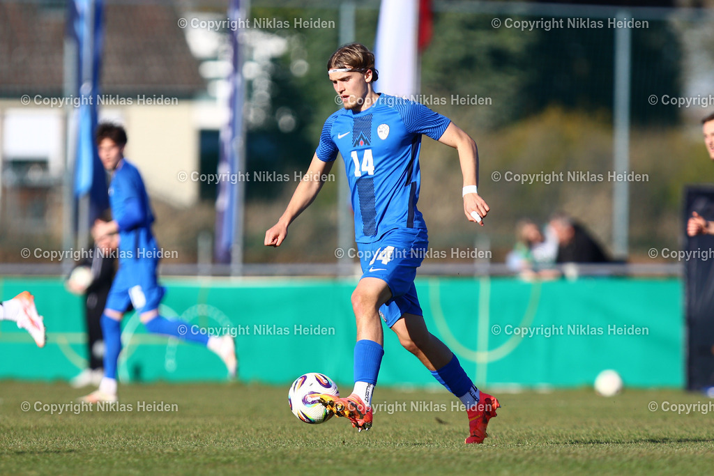 NH_DeutschlandU19_SlowenienU19_UEFAQualifikationsturnier_19032025 | #14 Noah Weißbach (Slowenien U19)Fußball I Junioren I UEFA-U19-Europameisterschaft I Saison 2024-2025 I Qualifikationsturnier I Deutschland U19 - Slowenien U19 I 19.03.2025 I Drömlingstadion