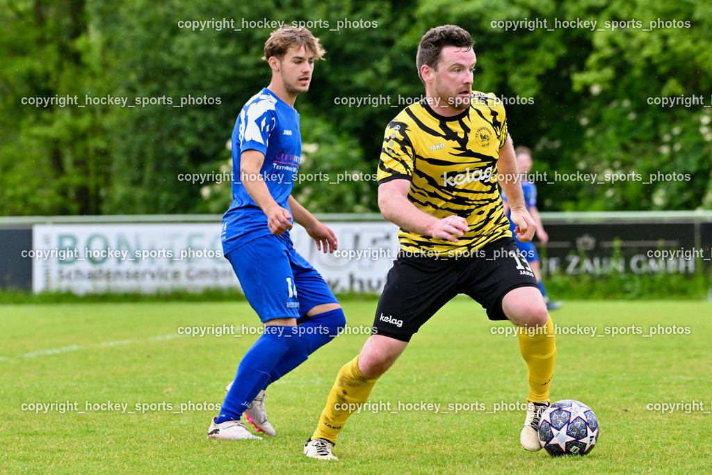 SV Wernberg vs. FC Faakersee | #14 Fabian Obmann SV Wernberg, #13 Martin Tschernuth FC Faakersee, SV Wernberg vs. FC Faakersee, SV Wernberg vs. FC Faakersee am 01.06.2024 in Wernberg (Sportplatz Wernberg), Austria, (Photo by Bernd Stefan)