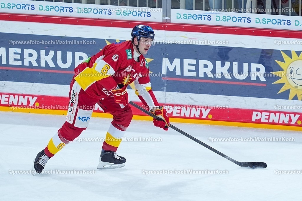 xYDRx20022601033 | 20.02.2026, xydrx, Eishockey, DEL2, Düsseldorfer EG - EV Landshut, PSD Bank Dome Düsseldorf: Kevin Maginot (Düsseldorfer EG #6)   Photo: xYannisxDreimannxPressefotoKochx
