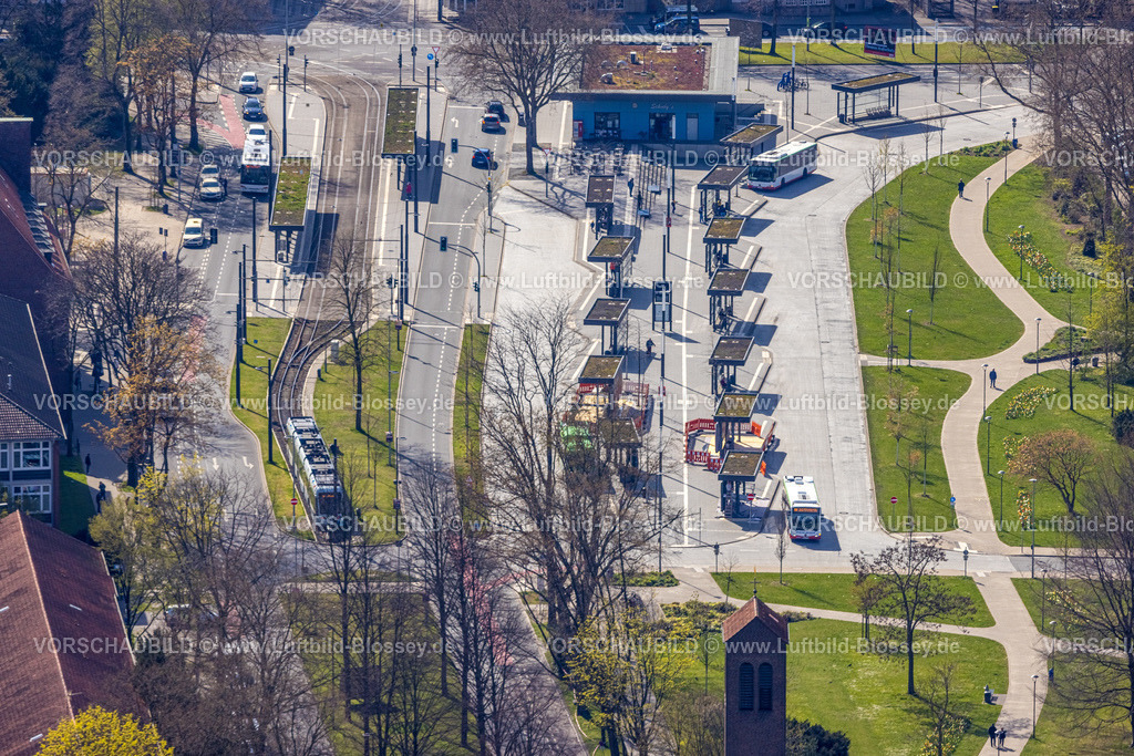 Gelsenkirchen220402869 | Luftbild, Busbahnhof Gelsenkirchen-Buer Goldbergstraße, Buer, Gelsenkirchen, Ruhrgebiet, Nordrhein-Westfalen, Deutschland